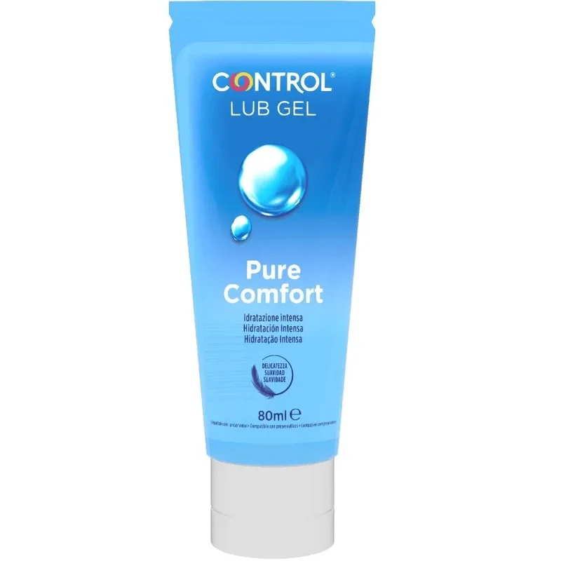 Control Lubrifiant Hydratation Intense Pure Comfort Tube 80ml Gel Intime Doux Confort Intime Hygiénique Sans Graisse Conçu pour Couple Intimité