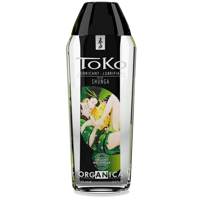 Shunga Toko Organica lubrifiant naturel biologique érotique élégant flacon 165ml glycérine végétale soluble eau compatible latex préservatifs sans parabènes discret