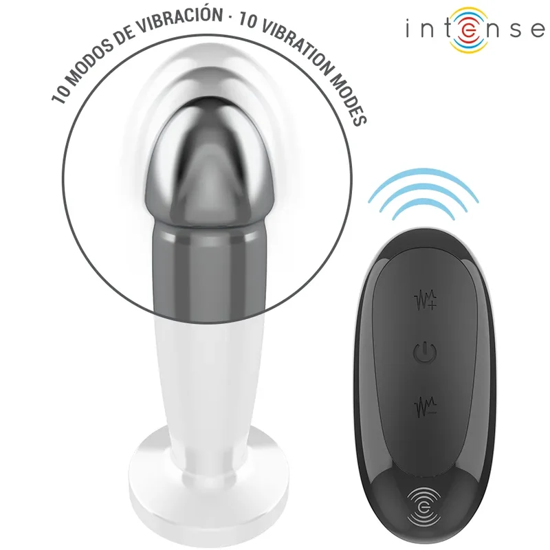 plug anal vibrant inoxydable compact discret ergonomique base large sécurisée insertion confortable télécommande sans fil dix vibrations réglables