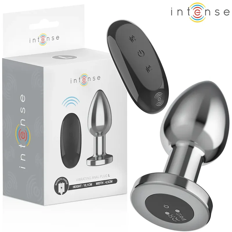 Plug anal vibrant métal 10 vibrations télécommande sécuritaire design élégant stimulation intense sextoy couple plaisir intimité