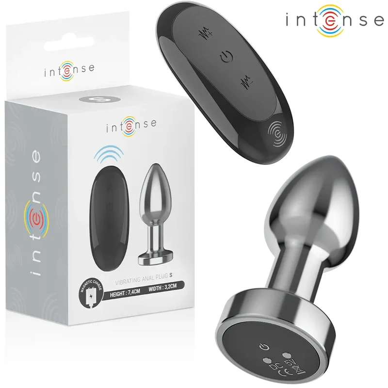 Plug anal vibrant métal 10 vibrations télécommande sécurisé confort intimité discrétion taille S couple sextoy bien-être