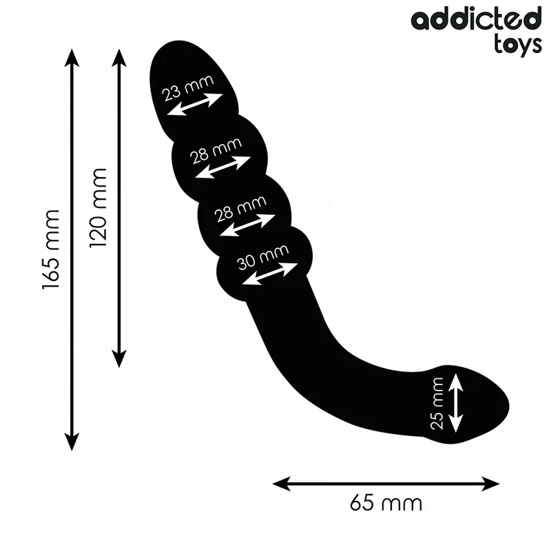 Addicted Toys Double Masseur 16.5 cm Silicone Stimulateur Anale Multi-Usage Intimité Érotique Sexe Couple Femmes Hommes