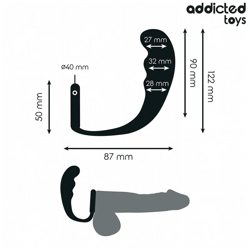 Plug anal avec anneau silicone confort stimulation intense Addicted Toys contrôle sécurité sextoy couple intimité