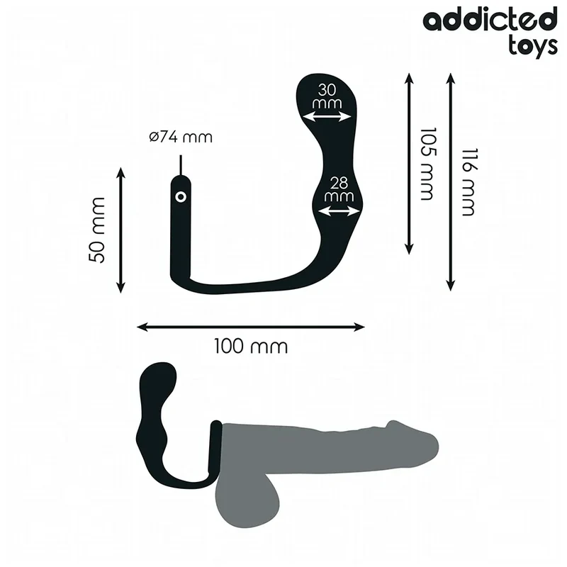 Addicted Toys Plug Anal avec anneau silicone médical stimulation prostatique plaisir couple intimité discrétion sûreté