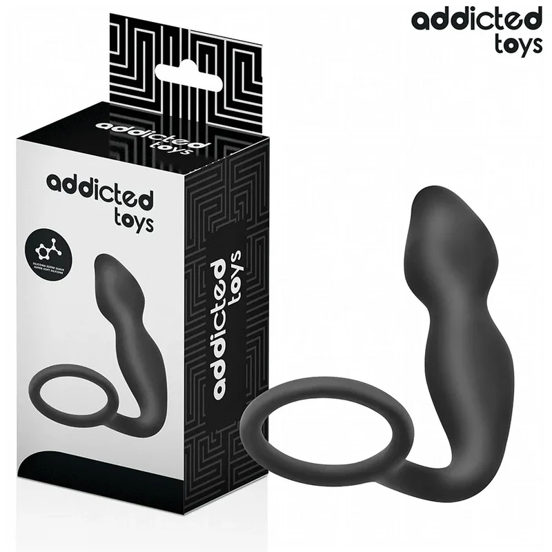 bouchon anal anneau testiculaire silicone médical hypoallergénique courbé ergonomique stimulation prostatique profonde confortable discret compact élégant sécurisé nettoyable adaptable durable