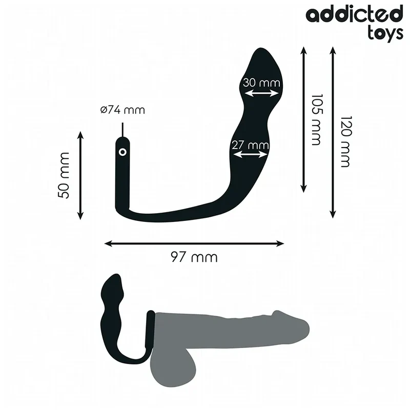 bouchon anal anneau testiculaire silicone médical hypoallergénique courbé ergonomique stimulation prostatique profonde confortable discret compact élégant sécurisé nettoyable adaptable durable