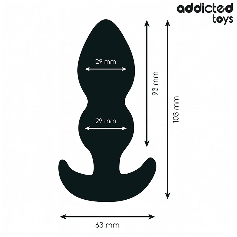Plug anal Addicted Toys taille S 10,3 cm silicone doux stimulation progressive sécurité design érgonomique