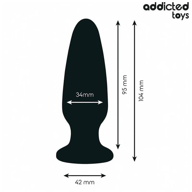Plug anal avec bijou Addicted Toys taille M 10,4 cm silicone doux design élégant stimulation anale sécurisée sextoy adulte