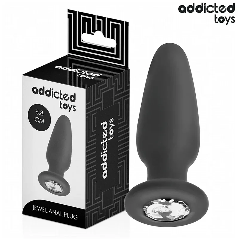 Plug anal bijou Addicted Toys taille S 8.8 cm stimulation anale confortable silicone doux débutants sécurité