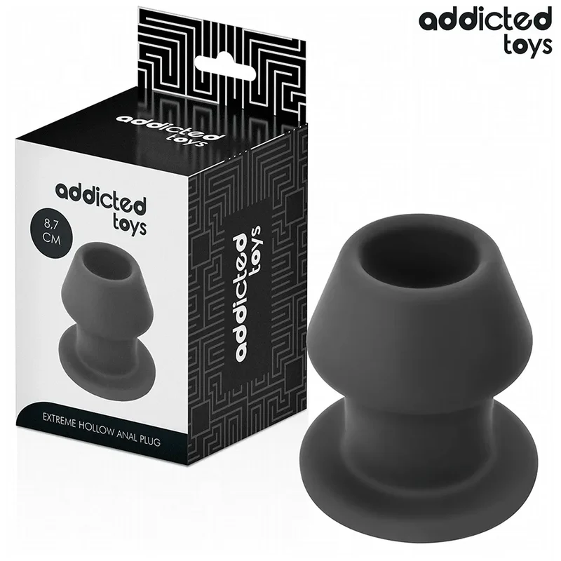 Plug anal creux extrême silicone haut de gamme Addicted Toys Taille M 8,7 cm sécurité confort stimulation intense
