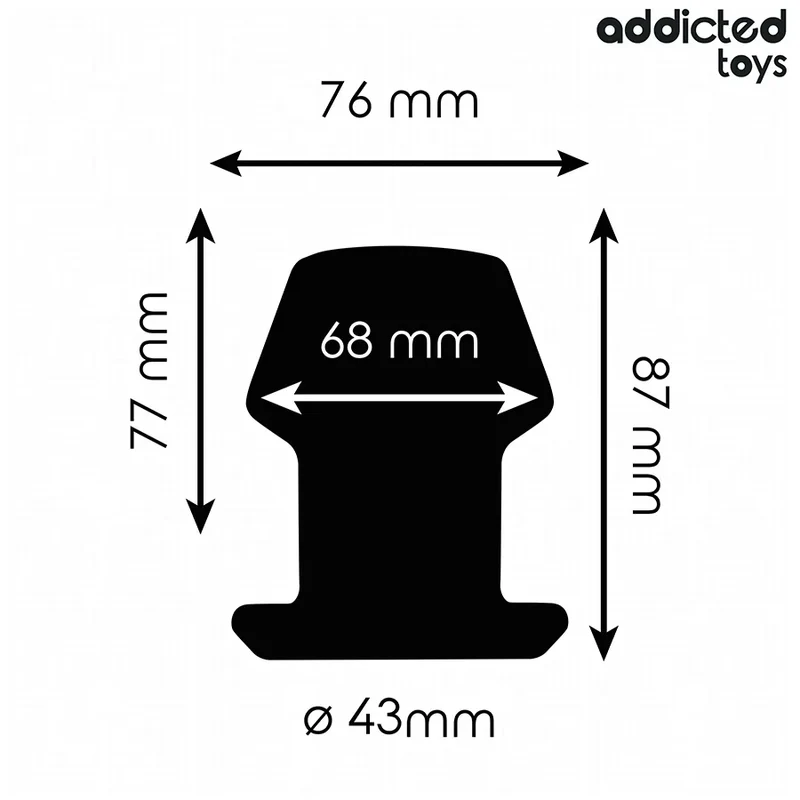 Plug anal creux extrême silicone haut de gamme Addicted Toys Taille M 8,7 cm sécurité confort stimulation intense