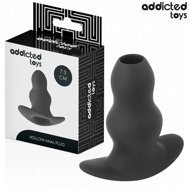 Plug anal creux Addicted Toys Taille S 7,3 cm Silicone doux Hypoallergénique Sécurité T-shaped Base large sextoy discret couple exploration plaisir anal
