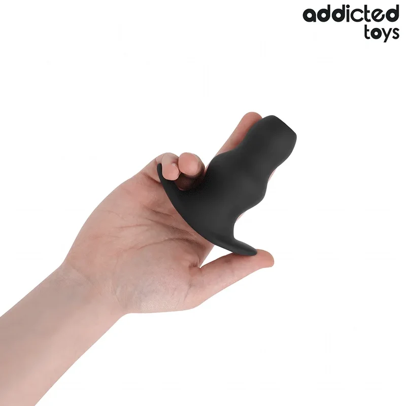 Plug anal creux Addicted Toys Taille M 9,6 cm Design ondulé confortable silicone sécurisé sextoy expérimenté