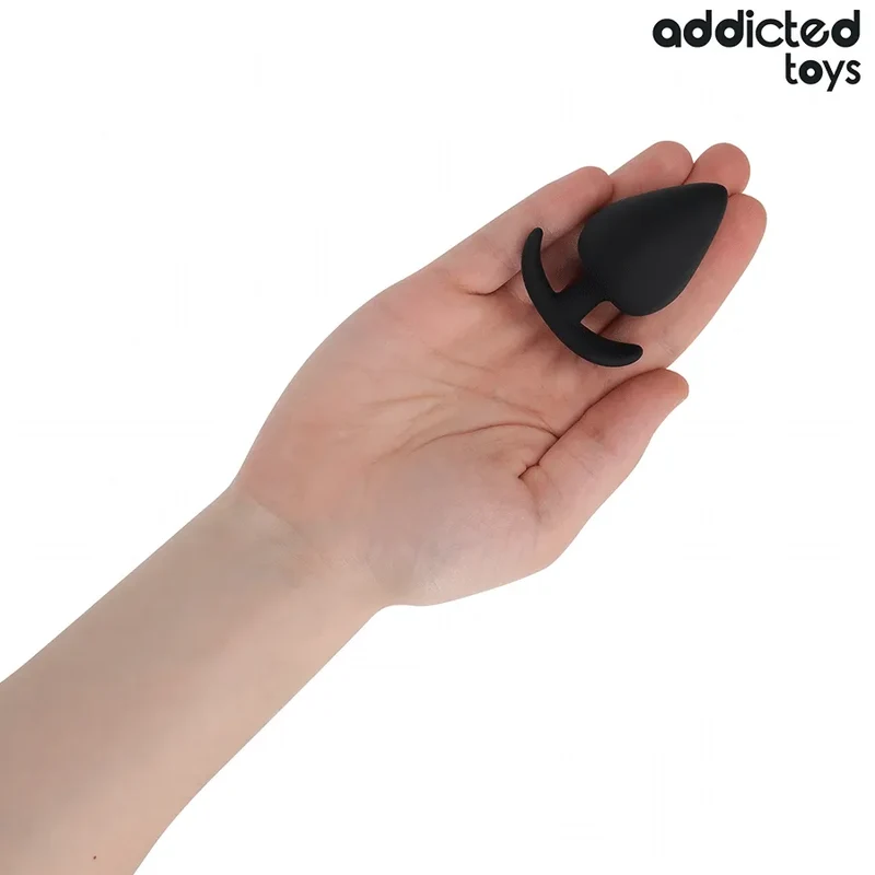 Plug anal conique taille L 8 cm silicone médicaux stimulation anale confortable sécurité base T adultes couple Addicted Toys