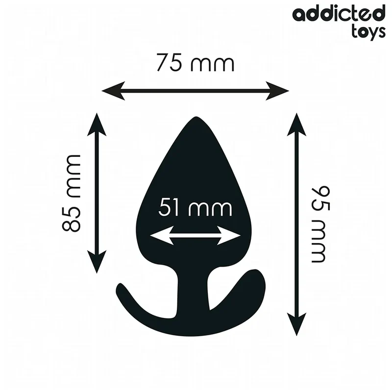 Addicted Toys Plug Anal Taille XL 9.5 cm Silicone Hypoallergénique Base Élargie Conique Design Moderne Sécurité Discrétion