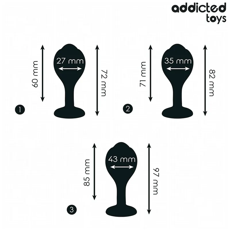 lot trois bouchons anaux silicone hypoallergénique médical noir sphériques effilés progressifs base évasée bijou acrylique transparent ergonomique confortable hygiénique discret