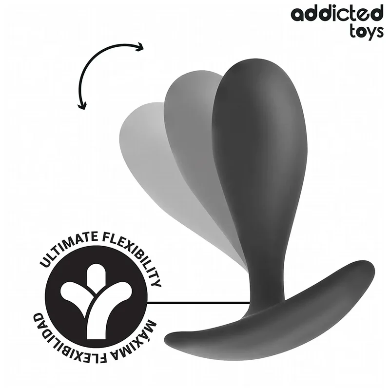 Addicted Toys Lot de 3 Plug Anal Tailles progressives Silicone médical Hypoallergénique Base ancre Confort Sécurité Sexe Intime
