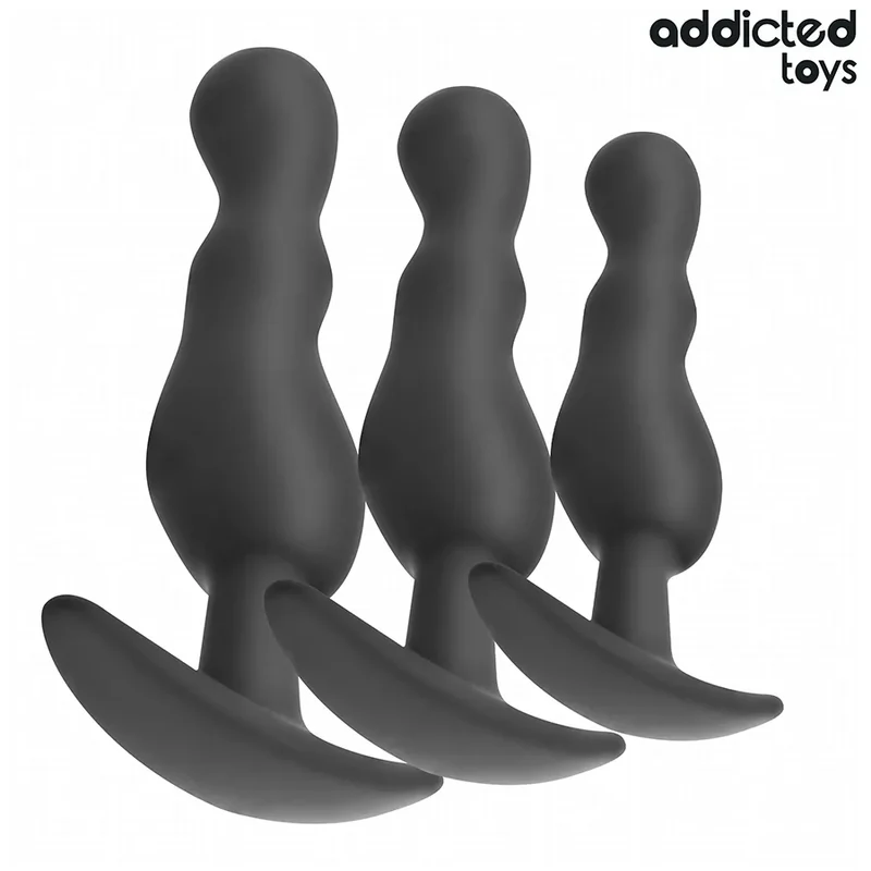 Addicted Toys - Lot De 3 Plug Anal Gradué Design Érgonomique Confortable Sécurité Maximale Sexe Intime Discret Couple