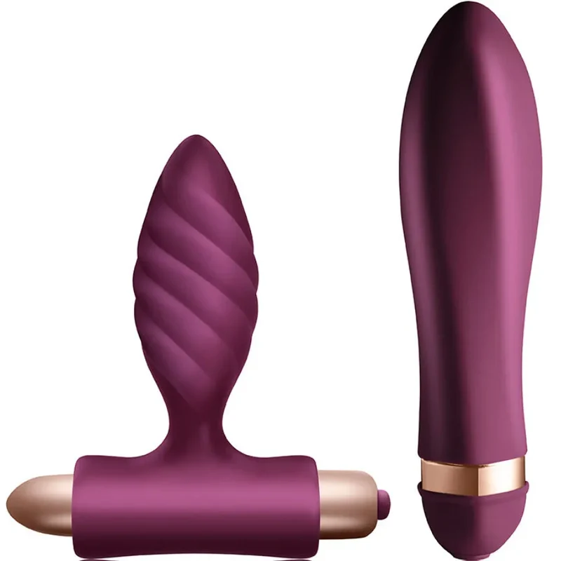 Kit Desire Climaximum vibrateur torsadé plug anal silicone IPX7 étanche couple sextoy intimité plaisir