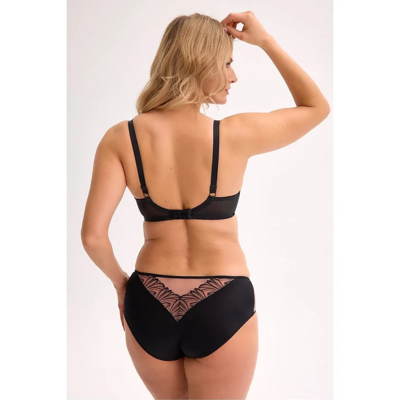 soutiengorge semirembourré élégant confortable dos fermé maintien bonnets renforcés baleines doublure coutures plates invisible sous vêtements bretelles réglables résille