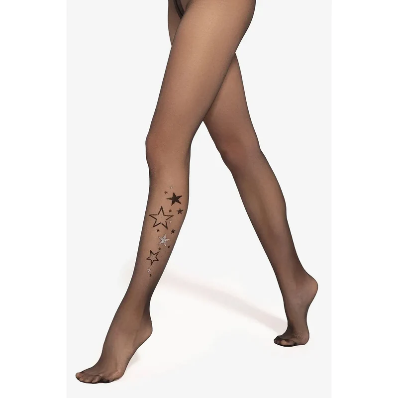 collants brillants 20den maille éclat élégant subtil motif délicat raffiné taille haute culotte Tband gousset visible confort durable renfort orteils