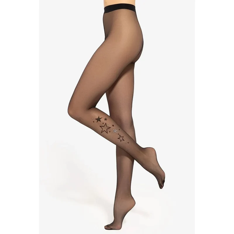 collants brillants 20den maille éclat élégant subtil motif délicat raffiné taille haute culotte Tband gousset visible confort durable renfort orteils