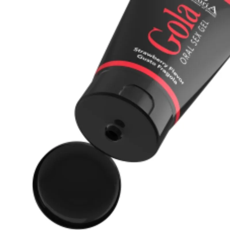 gel lubrifiant oral parfumé fraise 50ml discret élégant tube plastique texture douce compatible préservatifs testé dermatologiquement hydratant sensuel délicat gourmand
