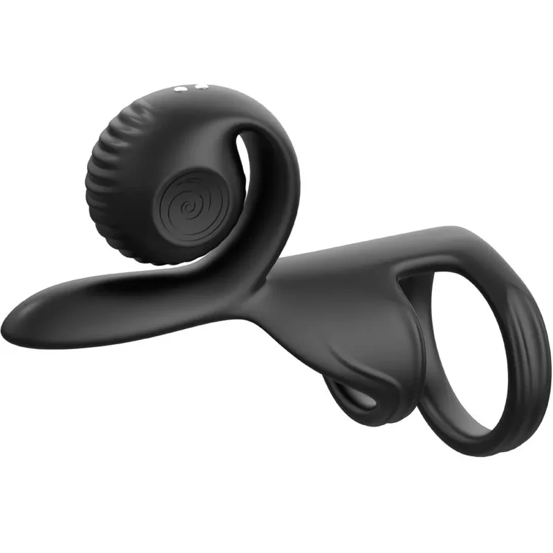 Anneau pénien vibrant Jovi sextoy couples stimulation synchronisée silicone médical hypoallergénique étanche télécommande rechargeable magnétique extensible rainurée discret noir