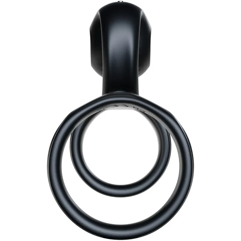 Anneau pénien vibrant Jovi sextoy couples stimulation synchronisée silicone médical hypoallergénique étanche télécommande rechargeable magnétique extensible rainurée discret noir