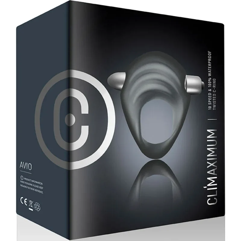 Anneau pénien vibrant Avio Bullet Climaximum - Silicone souple texture ondulée 10 vitesses刺激 nodules plaisir étanchéité IPX7 balle amovible confort homme couple sextoy discret