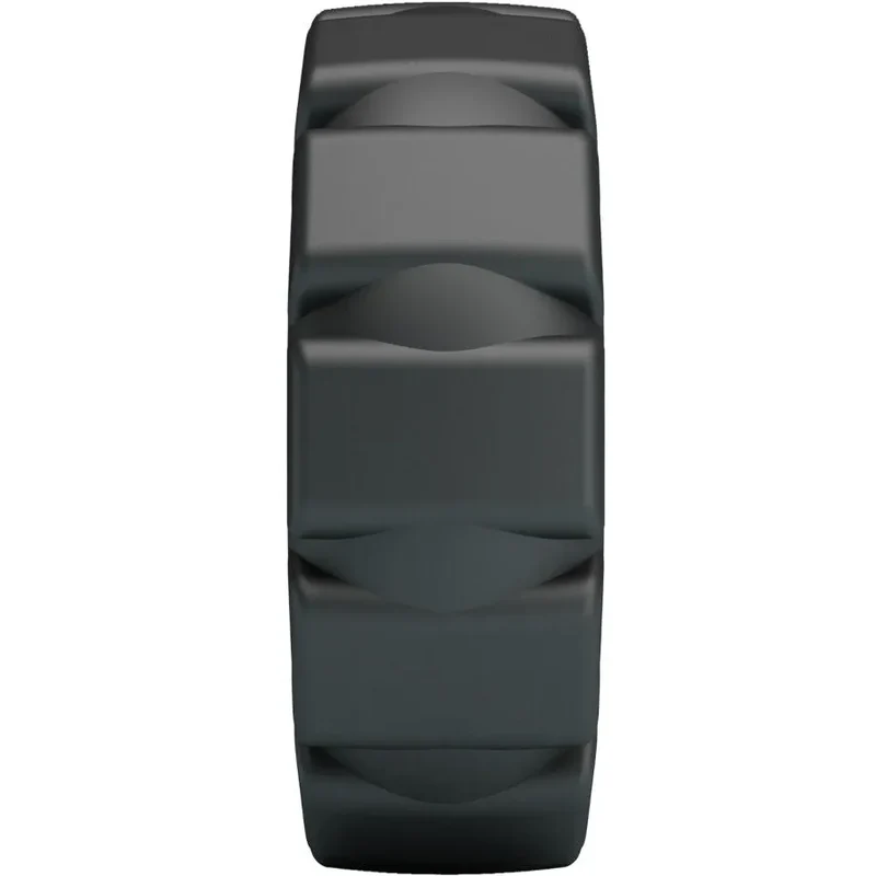 anneau silicone souple hypoallergénique ergonomique extensible ajustable texture ondulée segmentée confort maintien érection prolongation sensations supplémentaires discrétion noir