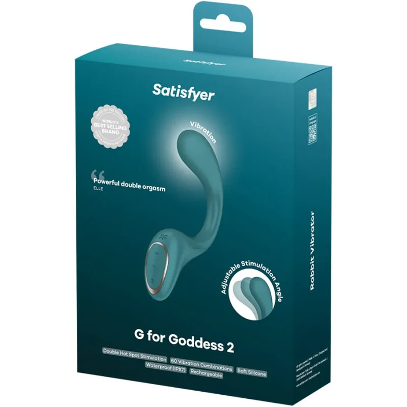 vibrateur sextoy ergonomique incurvé silicone médical flexible double moteurs puissants 60 programmes vibrations stimulation clitoridienne vaginale rechargeable