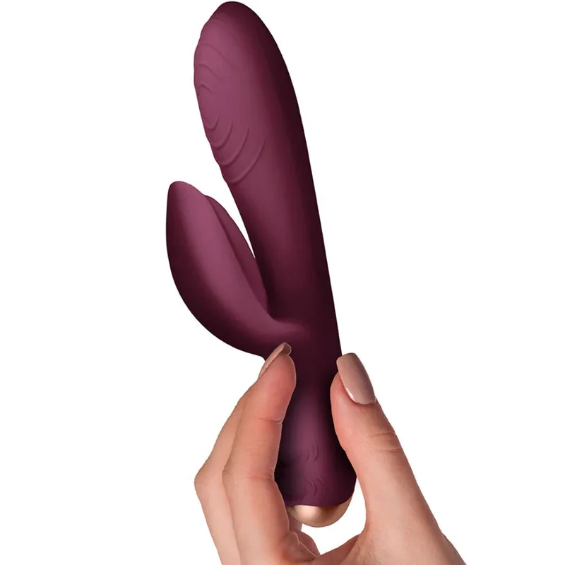 Vibromasseur rabbit silicone doux Spirit Rabbit stimulation clitoridienne G-spot multi-vitesses design élégant LED lumineuses sécuritaire pour femmes couple