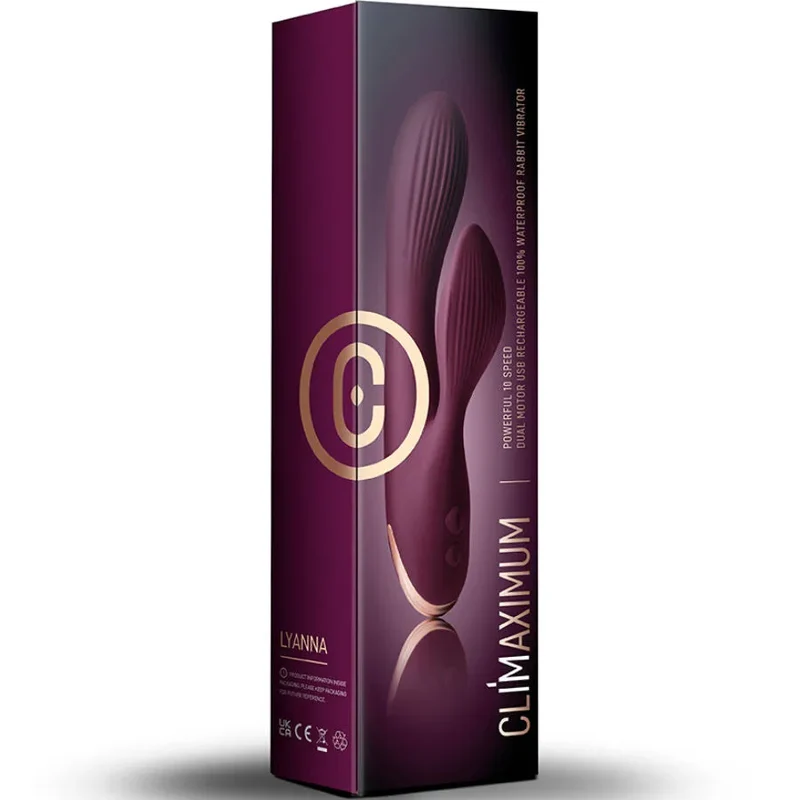 Vibromasseur Lyanna Rabbit double stimulation clitoridienne et G-spot 10 vitesses silicone hypoallergénique étanche IPX7 sextoy discret pour femme couple