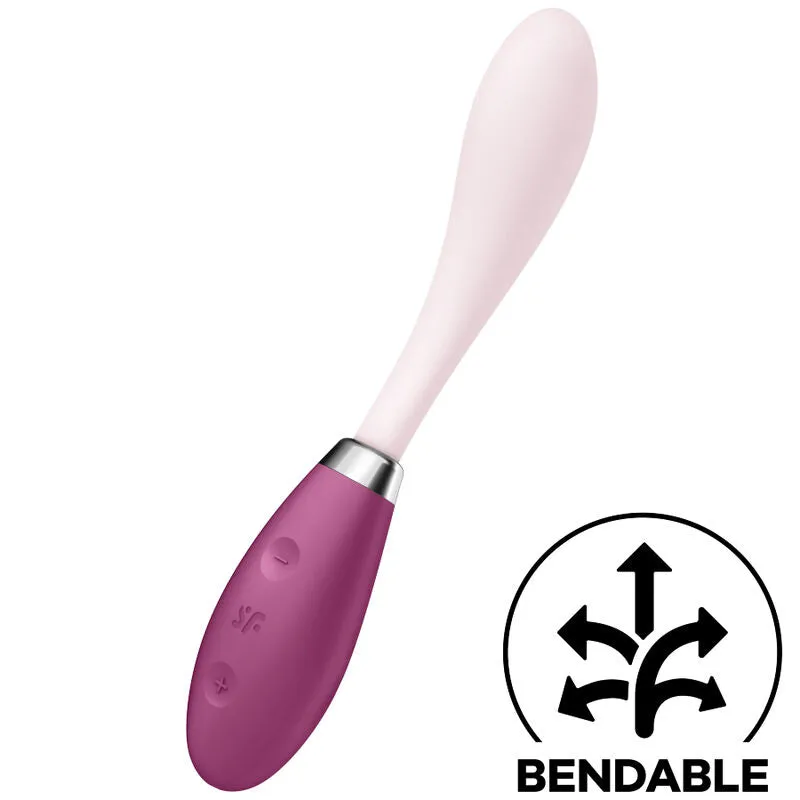 Vibromasseur Satisfyer G-Spot Flex 3 rouge stimulation G-spot multi-vitesse silicone médical flexible célibataires couples
