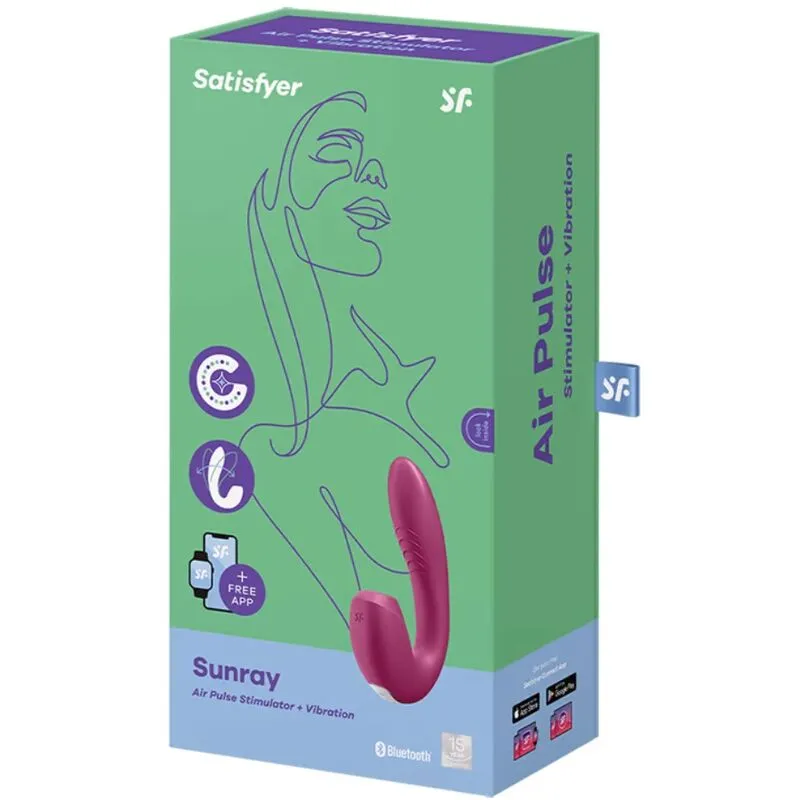 Stimulateur vibrant Satisfyer Sunray application contrôlée silicone flexible stimulation clitoridienne G-spot innovant sextoy moderne femme couple
