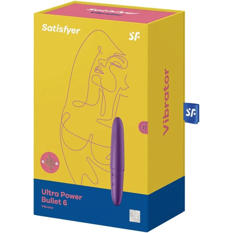 Vibromasseur portable Satisfyer Ultra Power Bullet 6 violet stimulation intense clitoridienne waterproof IPX7 sextoy discret