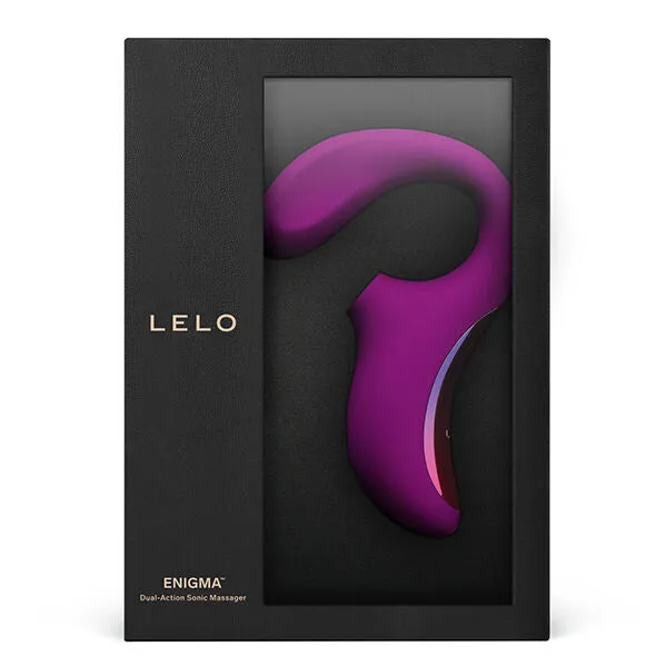 Masseur sextoy Lelo Enigma double stimulation clitoridienne G-spot silicone hypoallergénique design éргonomique portable rose profonde