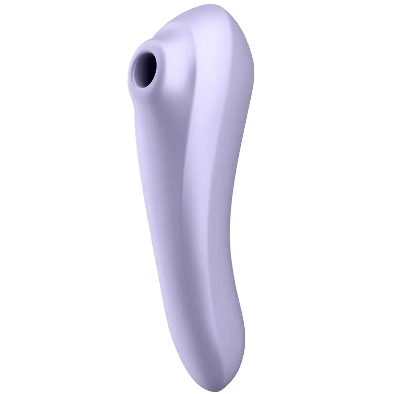 Stimulateur clitoridien à pulsations d'air connectable application Satisfyer DUAL PLEASURE Air Pulse Mauve femme couple sextoy