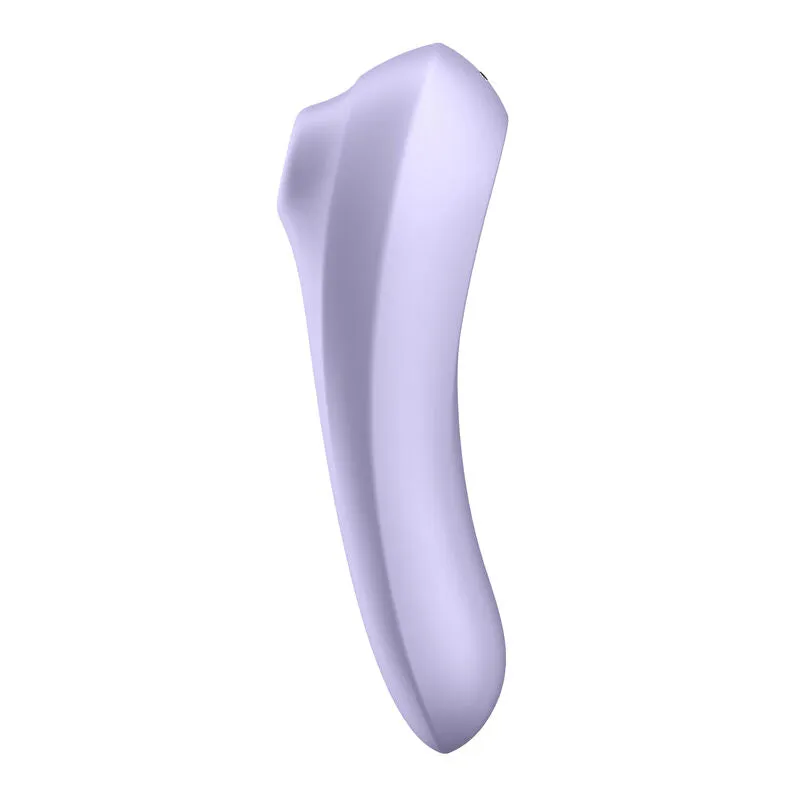 Stimulateur clitoridien à pulsations d'air connectable application Satisfyer DUAL PLEASURE Air Pulse Mauve femme couple sextoy