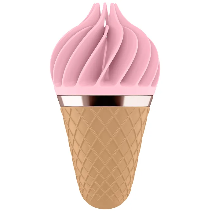 Satisfyer Spinnator Sweet Treat Brun & Rose – Sextoy Vibrant avec刺激 Clitoridienne en Silicone Médical, Design Discret, Idéal pour Couple et Soins Intimes