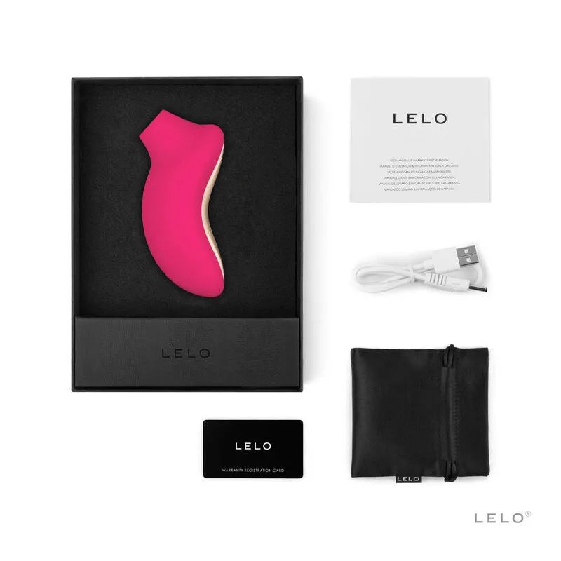 Stimulateur clitoris Lelo Sona 2 Cerise - Design ergonomique, stimulation par ondes, silicone doux, contrôle intuitif, sextoy discret