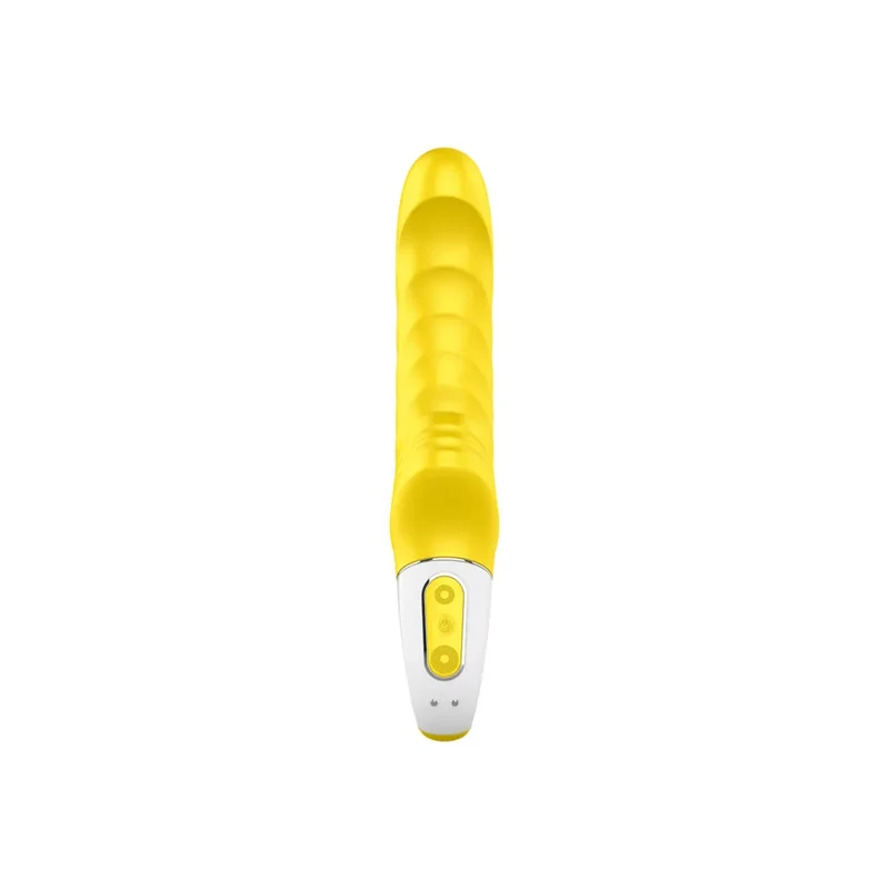 Vibromasseur Satisfyer Vibe Yummy Sunshine stimulation variée silicone doux design ergonomique allemande vibrations puissantes sextoy intime couple plaisir sûr