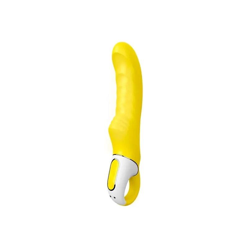 Vibromasseur Satisfyer Vibe Yummy Sunshine stimulation variée silicone doux design ergonomique allemande vibrations puissantes sextoy intime couple plaisir sûr