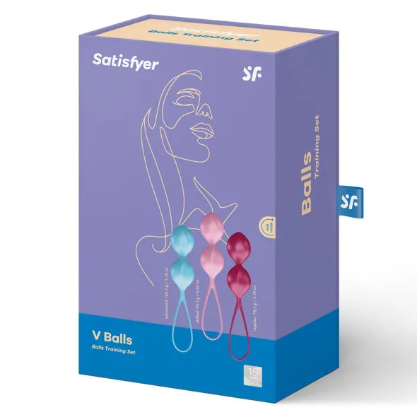 Ensemble de boules de Kegel Satisfyer Training Set 2, entraînement plancher pelvien, amélioration du plaisir, 3 tailles, silicone hypoallergénique, discret, usage quotidien