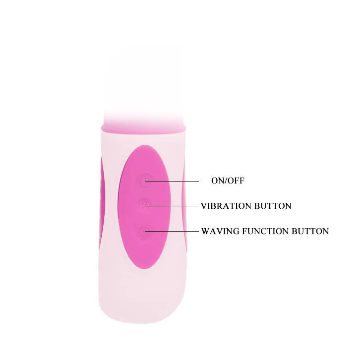 Vibromasseur rotateur Pretty Bunny triple stimulation clitoridienne point G anal multi-vitesses TPE/TPR hypoallergénique