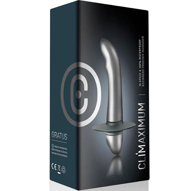 Climaximum - Vibromasseur de prostate pour débutants stimulation prostatique 10 niveaux de vibrations confortable étanche IPX7 silicone ABS batterie incluse
