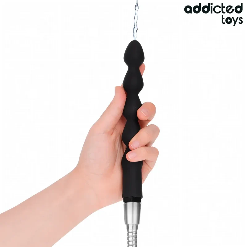 Nettoyeur anal Addicted Toys avec adaptateur universel, modèle 6, silicone souple, hygiène intime, sextoy discret, accessoire bien-être intime, femme couple