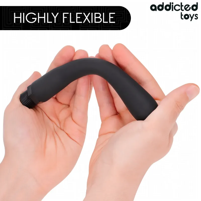 Nettoyeur anal quatrième ergonomique adaptateur universel confort doux silicone PVC hypoallergénique antibactérien discret sécurisé insertion profonde