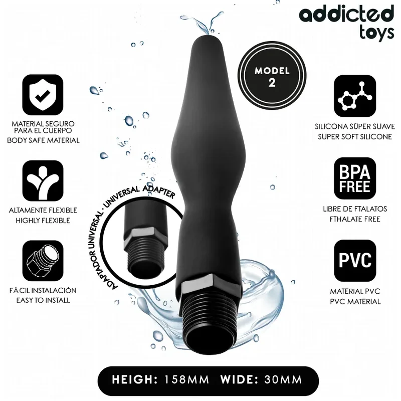 Nettoyeur anal universel Addicted Toys modèle 2 silicone doux hygiène intime confortable design moderne sextoy discret couple